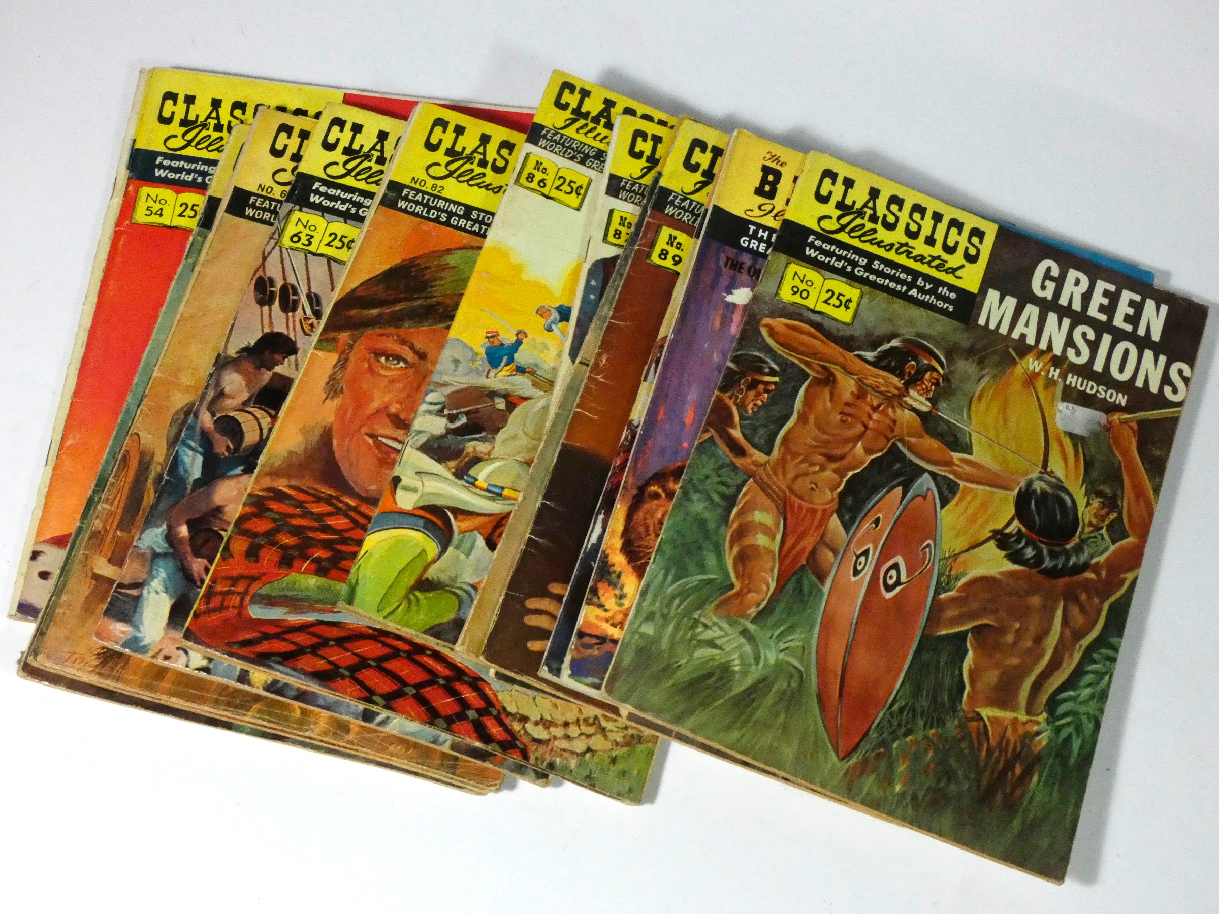 Twenty four Classics Illustrated comics, issues 42, 54, 55, 57, 58