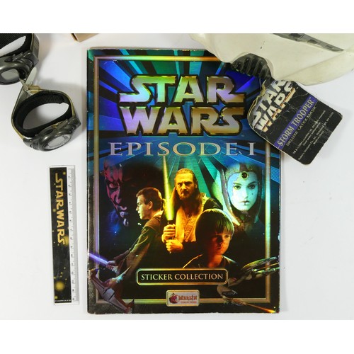 271 - Star Wars Trilogy special edition VHS, two Star Wars wristwatches, a Storm Trooper latex mask and a ... 