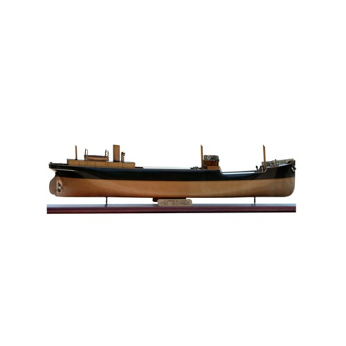 310 - S.S. Stepney of Glasgow, 1916, a builder's mirror backed half block model, the laminated and carved ... 