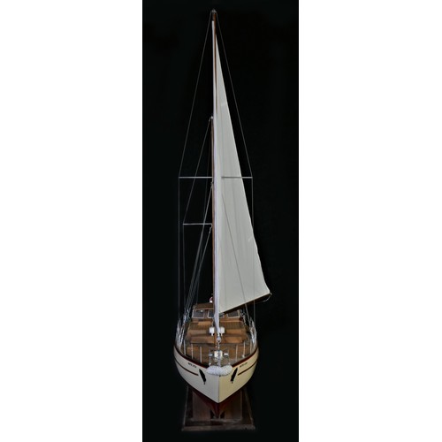 311 - Master Aitch, a well detailed radio controlled ketch pond yacht, with fibreglass hull and timber dec... 