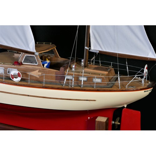 311 - Master Aitch, a well detailed radio controlled ketch pond yacht, with fibreglass hull and timber dec... 