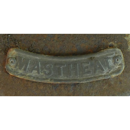 330 - A Meteorite galvanised Masthead clear map, serial number C37730, clear Fresnel glass, 34cm and a Por... 