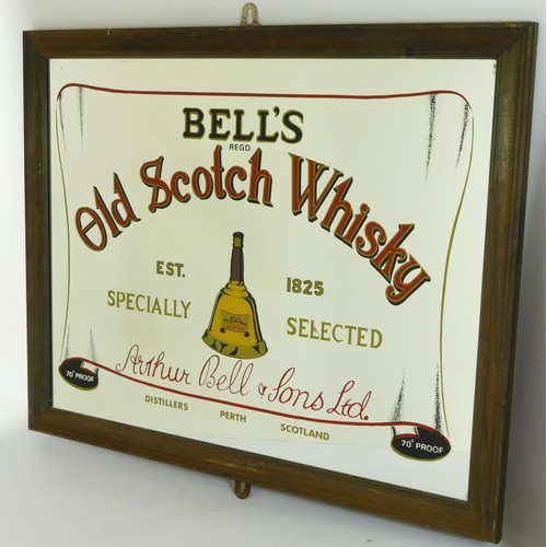 354 - A Bells Old Scotch Whiskey Mirror, 55cm x 45cm