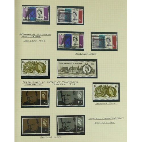 383 - Three albums of GB, 1939 - 1988, to include used 1939 - 1948 high value definitives, mint Victory 11... 