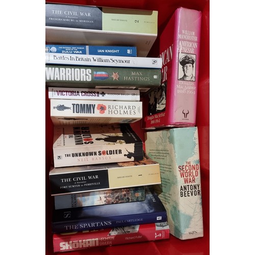 422 - Seven boxes of military related books, mainly hardback, American Civil War - Vietnam, the majority W... 