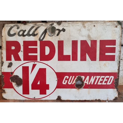 205 - A single sided vitreous enamel Call for Redline advertising sign, 61 x 91cm.
