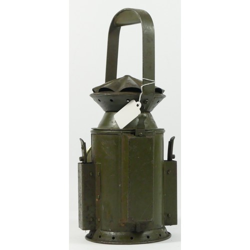 84 - War department 1955, three aspect handlamp, body stamped with WD Arrow and date, with burner.