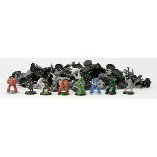 241 - A substantial collection of Games Workshop figures and scenery, including painted and unpainted Warh... 