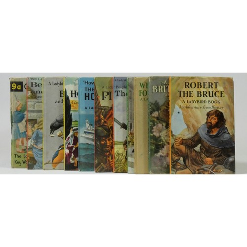 268d - Sixteen Ladybird books, to include Robert The Bruce, British Birds, What To Look For In Summer, The ... 