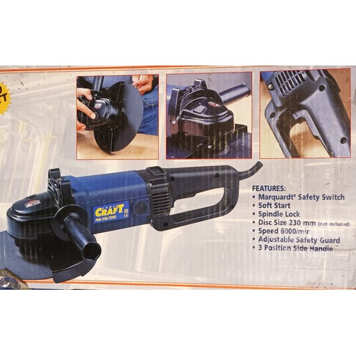 14 - A Power Craft angle grinder - PAG230/2200, together with a Power Craft cordless drill AT-1805G, a Bo... 