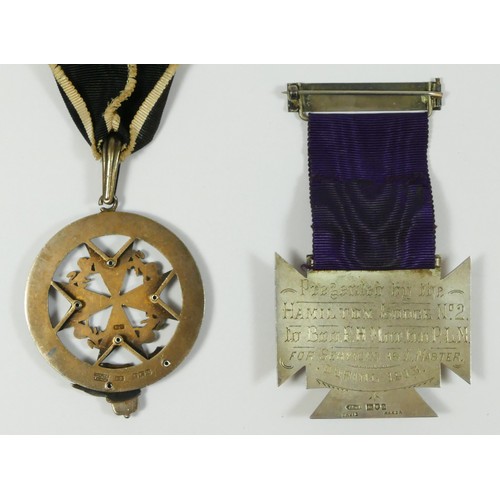 103 - A silver gilt and enamel Masonic jewel, Great Priory St. John of Jerusalem, Palestine, Rhodes and Ma... 