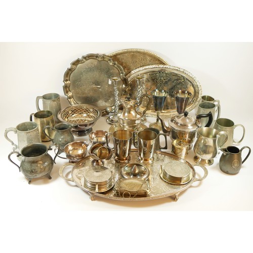 114 - A collection of silver-plated wares, to include a Vines four piece tea service.