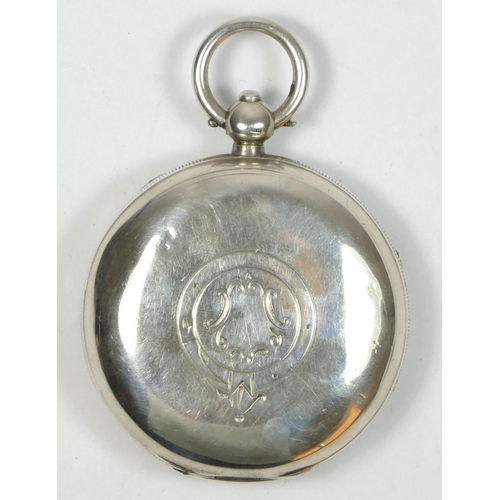 135 - Fattorini, a silver open face key wind pocket watch, Chester 1900, 50mm