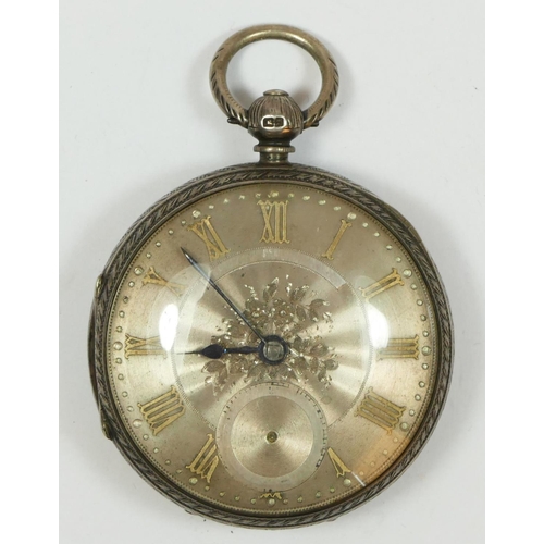 139 - John Forrest, London, a Victorian silver open face key wind fusee pocket watch, Chester 1899, lackin... 