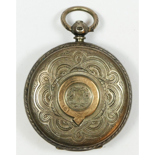 139 - John Forrest, London, a Victorian silver open face key wind fusee pocket watch, Chester 1899, lackin... 