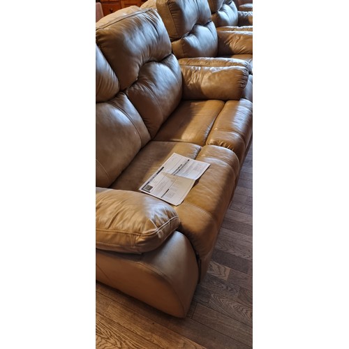 A modern leather Sofaworks Insignia two seater Oxford Tesoro sofa, 154