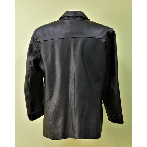 36 - Men's size Large black Ciro Citterio jacket with breast and side pockets.
