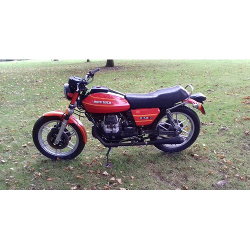 473 - 1980 Moto Guzzi V5, 490cc. Registration number EDT 119V. Frame number PB16104. Engine number 16397.
... 