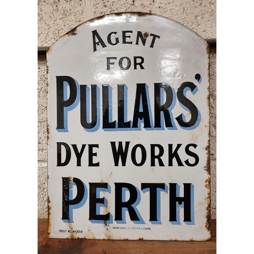 14 - A Pullars of Perth double sided vitreous enamel advertising sign, 48 x 34cm.