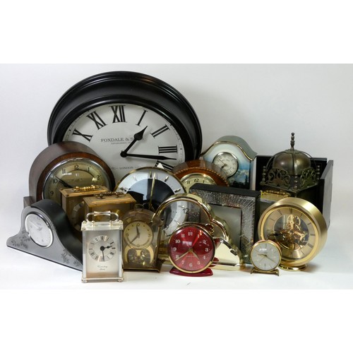 A collection of mid 20th century and later mantel clocks, miniature