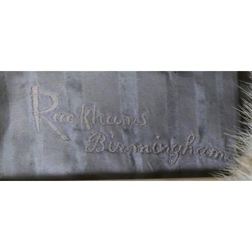 66 - Rackhams of Birmingham fur coat, 44
