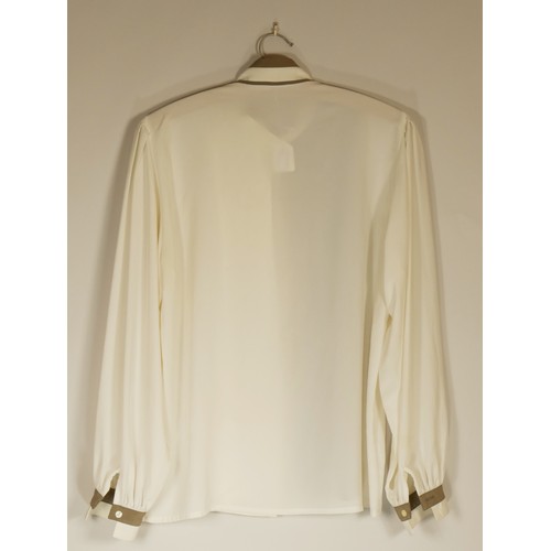 99 - Yarrol design, cream/beige long sleeve blouse, size 38inch chest.