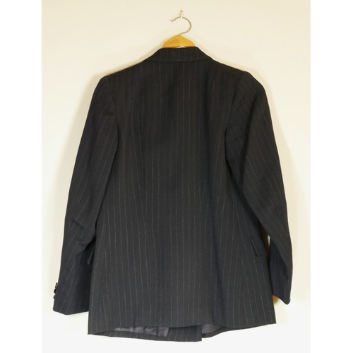 101 - Blue pinstripe ladies' suit jacket, size 36inch chest.