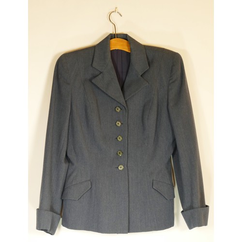 102 - Koupy design, air force blue jacket with turn back cuffs , size 38 chest.