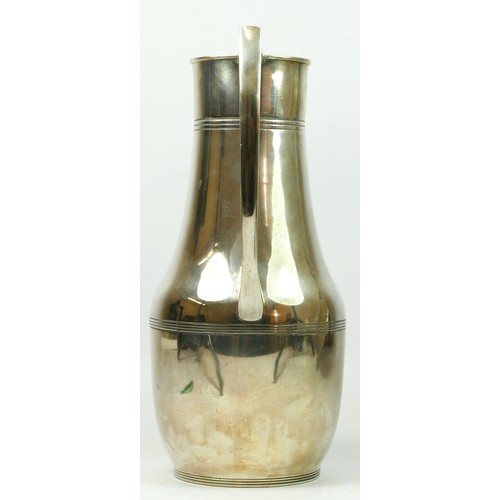 34 - Of R.A.C. interest, an electroplated Art Deco Thermos jug, of baluster form, inscribed R.A.C. 1933, ... 