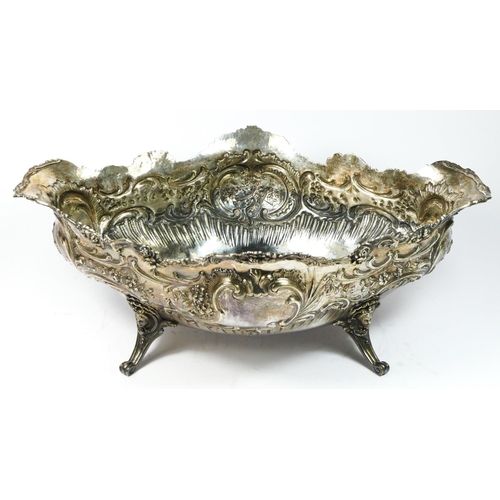 21 - A French silver oval fruit basket, by Emile Delaire, Paris, c.1890, apparently makers mark only, wit... 