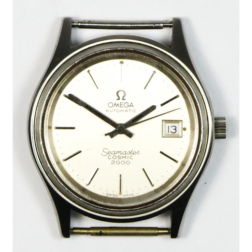 123 - Omega Seamaster Cosmic 2000 stainless steel automatic date gentleman's wristwatch, c.1970, silvered ... 