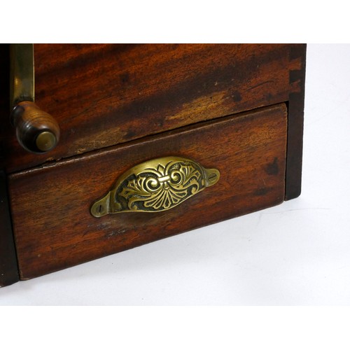 156 - A G.H.Gledhill & Sons Ltd, Trinity Works, Halifax, No.78756 cash till, mahogany with brass hardware ... 