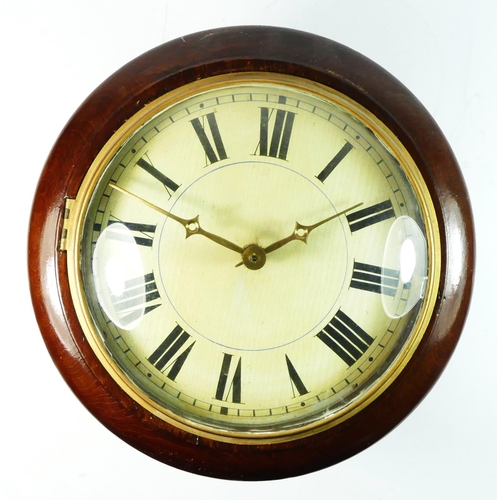 286 - A Victorian stained pine Postman's striking wall clock, with a 6 1/2