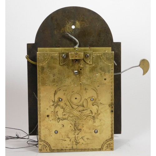 292 - Will. Hambly, Falmouth, a late 18th century bracket clock dial and movement, the 10