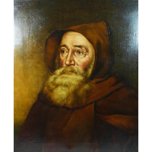 312 - 19th century Italian School, white bearded monk portrait, 59 x 48cm