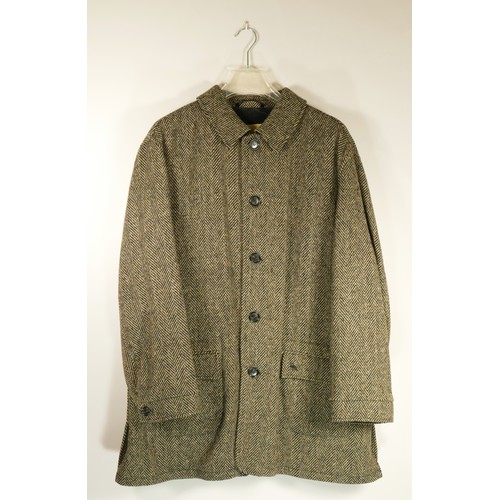 127 - 'Magee' pure new wool herringbone coat, size 54