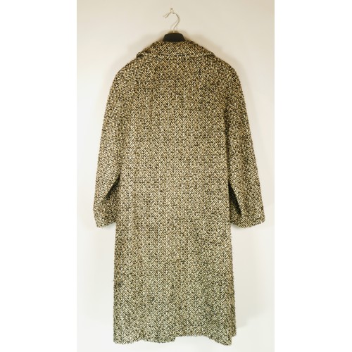 131 - English Lady, brown/multi wool coat, size 12.