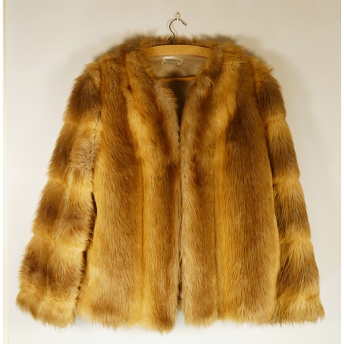 130 - Vintage faux fur jacket.