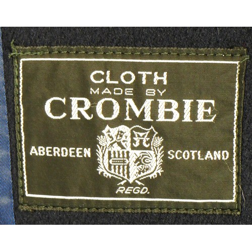 125 - Crombie men's navy coat, size 49
