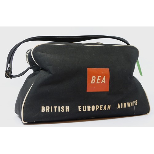 147 - British European Airways shoulder bag, black
