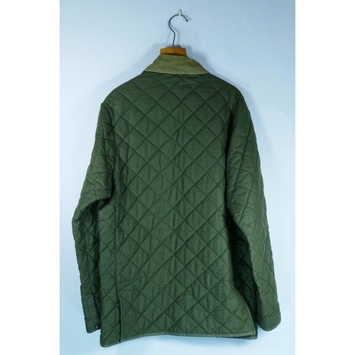153 - A men's quilted green 'John Partridge' jacket, size 44