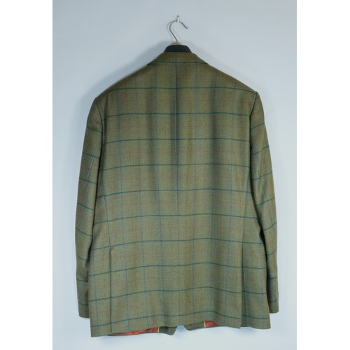 167 - A men's 'Magee' new wool, green check jacket, size 44