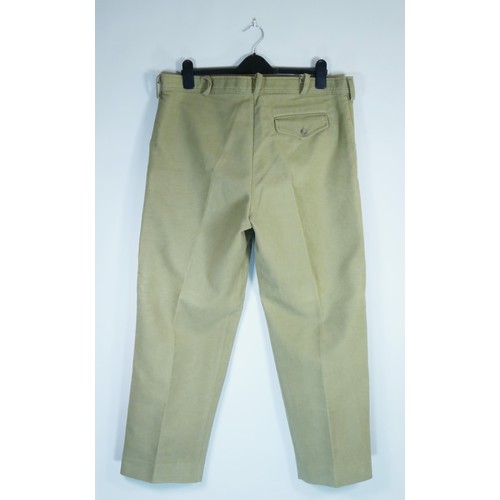 170 - A pair of men's cream cotton moleskin trousers, Size 28