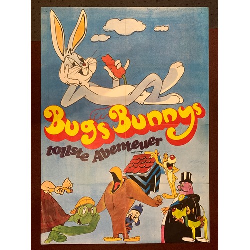 190 - Bugs Bunny Tollste Abenteuer film poster, folded, 59cm x 83cm