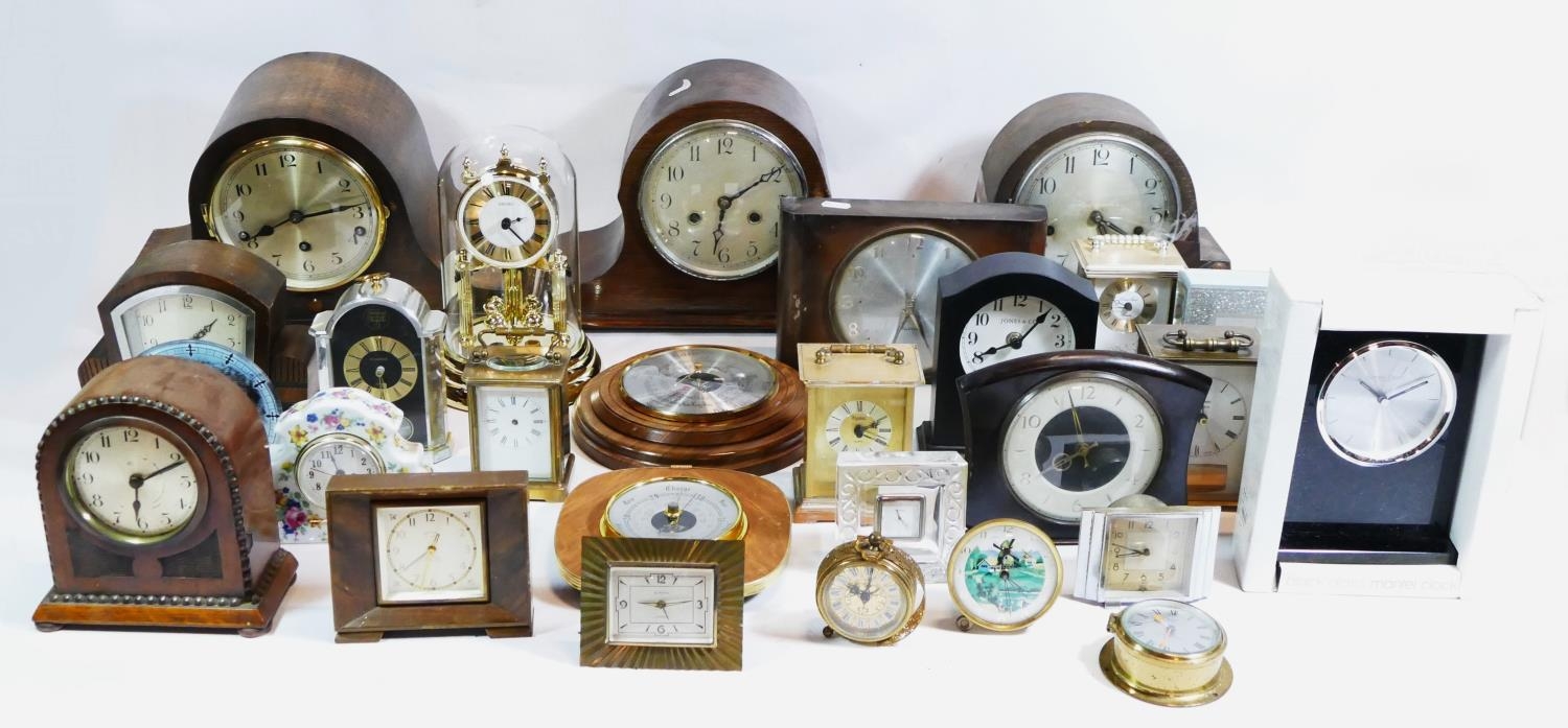 A collection of mantel clocks, makers to include Elliott, c1930s