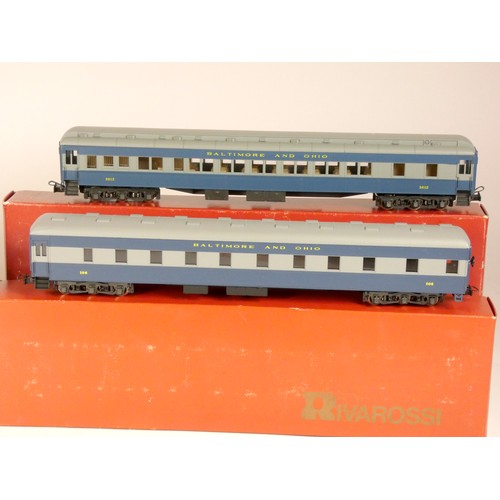 6 - Four Rivarossi passenger cars, to include two 2768 Baltimore And Ohio Pullman car, original box, 277... 