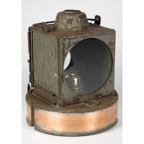 65 - A copper based G.W.R signal lamp, with burner