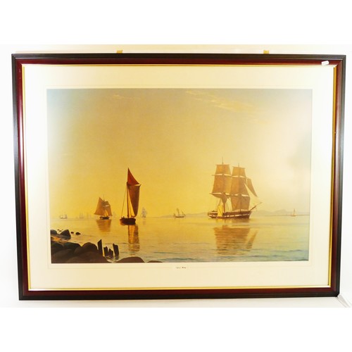 75 - After Montague Dawson, Ariel and Taeping, print, 60 x 75cm, Sails of Morning, 60 x 90cm and Racing H... 