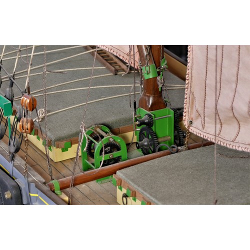 81 - Beryl Iris, a very well detailed radio controlled Thames barge, with fibreglass hull, timber deck an... 