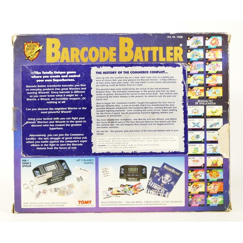 95 - Five Barcode Battler handheld game, by Tomy, to include a German import with English instructions, o... 